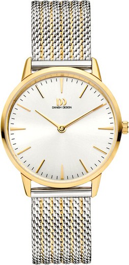 Orologio da donna di design danese Q1251IV65 bicolore argento oro