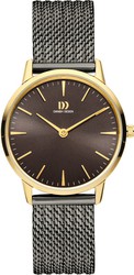 Relógio feminino de design dinamarquês Q1251IV70 aço preto