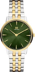 Relógio feminino de design dinamarquês Q1251IV90 bicolor prata ouro