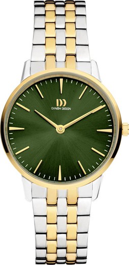Damski zegarek duńskiego designu Q1251IV90 Bicolor Silver Gold