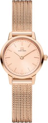 Relógio feminino de design dinamarquês Q1268IV08 aço rosa