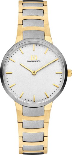 Γυναικείο ρολόι Danish Design Q1278IV65 Δίχρωμο Ασημί χρυσό