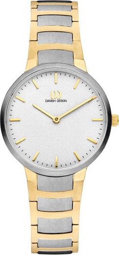 Dansk Design Dameur Q1278IV65 Bicolor Sølv Guld