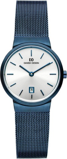 Relógio feminino de design dinamarquês Q971IV69 aço azul