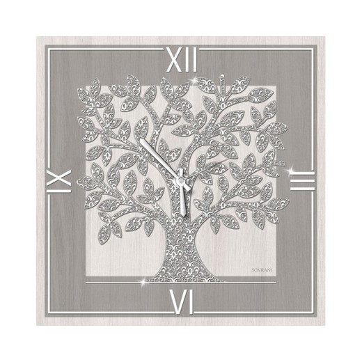 Reloj Decorativo Cuadrado Arbol De La Vida W4113 40x40cm