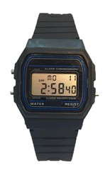 Cyfrowy zegarek retro z gumy 10-2000-F91