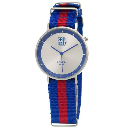 Relógio Masculino FC Barcelona 7004108 Nylon Azul Vermelho