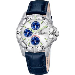 Festina Herrenuhr F16059/C Blaues Leder