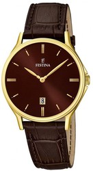 Relógio masculino Festina F16747/3 couro marrom