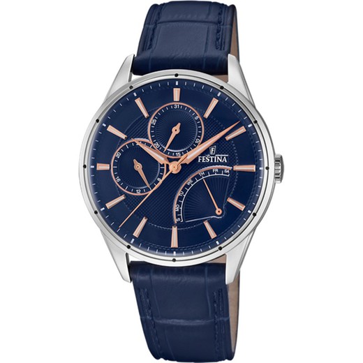 Rellotge Festina Home F16974/2 Pell Blau