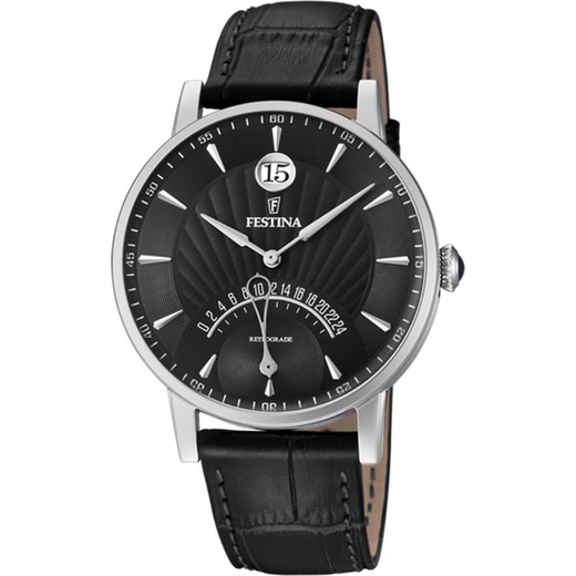 Rellotge Festina Home F16984/4 Pell Negra