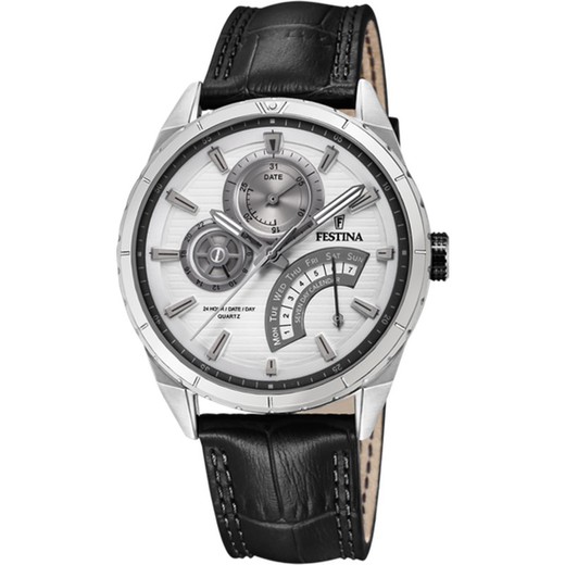 Rellotge Festina Home F16986/1 Pell Negra