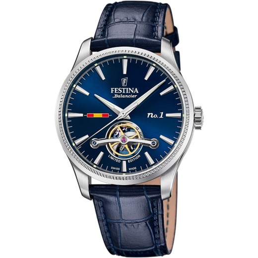 Reloj Festina Hombre F1902/2 Piel Azul Edición Limitada Espańa