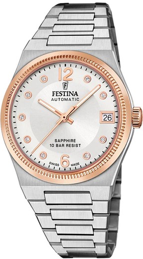 Reloj Festina Hombre F20031/1 Acero Bicolor Rosa Automático