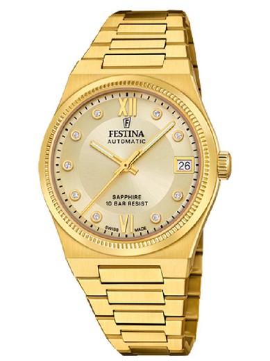 Reloj Festina Hombre F20033/2 Dorado Automático