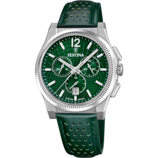 Reloj Festina Hombre F20060/3 Piel Verde Swiss Made