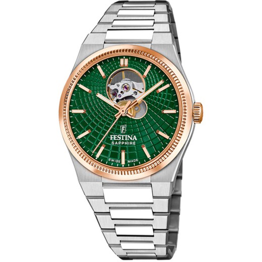 Reloj Festina Hombre F20061/3 Acero Bicolor Rosa Automático