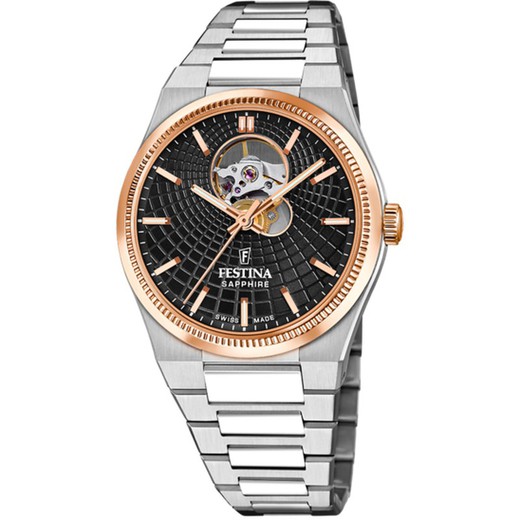 Reloj Festina Hombre F20061/4 Acero Bicolor Rosa Automático