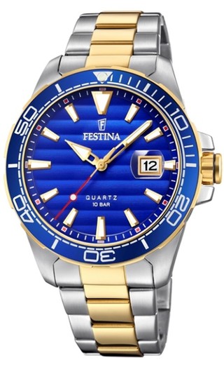 Reloj Festina Hombre F20362/4 Acero Bicolor Dorado