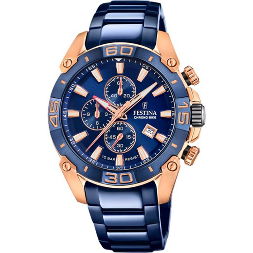 Reloj Festina Hombre F20711/1 Azul Bicolor Rosa Edición Especial