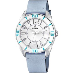 Relógio feminino Festina F16492/7 couro azul