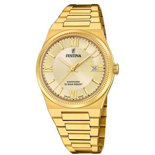 Reloj Festina Mujer F20038/2 Dorado Swiss Made