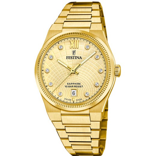 Reloj Festina Mujer F20058/2 Dorado Swiss Made Rivé