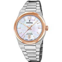 Reloj Festina Mujer F20066/1 Acero Bicolor Rosa Swiss Made Rivé