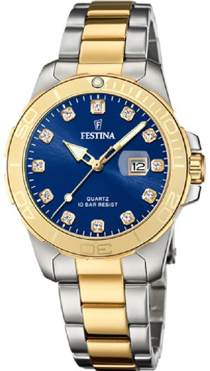 Festina Women's Watch F20504/3 Two-Tone Gold Steel