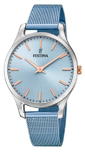 Festina Damenuhr F20506/2 Stahlblau Mat