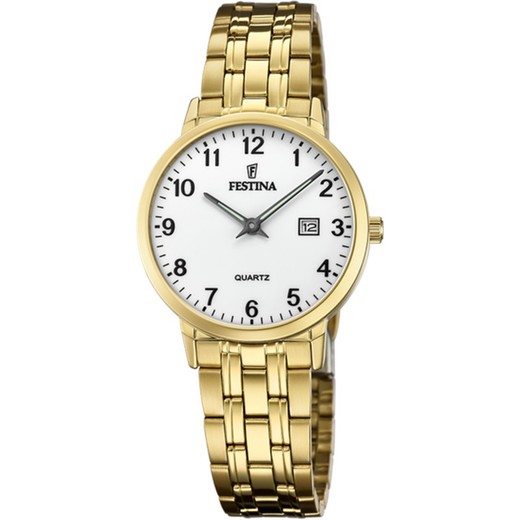 Relógio Festina Feminino F20514/1 Aço Dourado