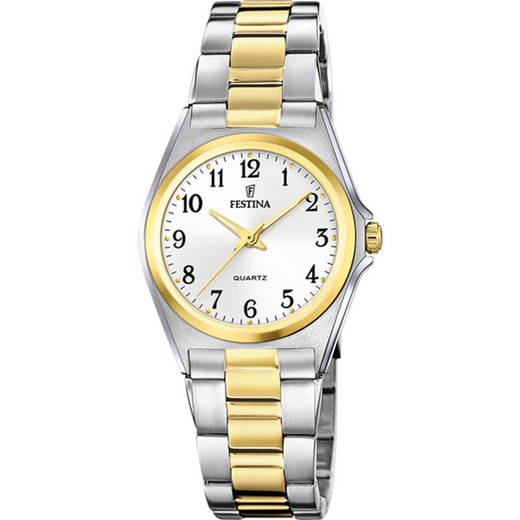 Montre Femme Festina F20556/1 Bicolore Doré