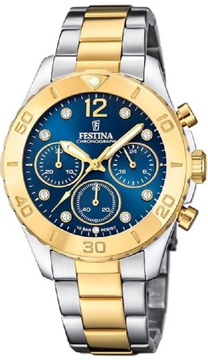 Festina dameshorloge F20604/3 tweekleurig goud staal