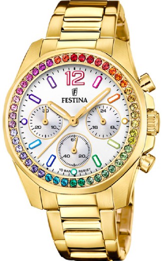 Reloj Festina Mujer F20609/2 Acero Dorado