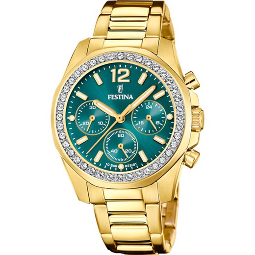 Reloj Festina Mujer F20609/6 Dorado Circonitas