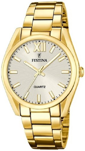 Festina Γυναικείο ρολόι F20640/1 Golden Steel