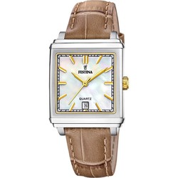 Relógio feminino Festina F20682/4 couro marrom