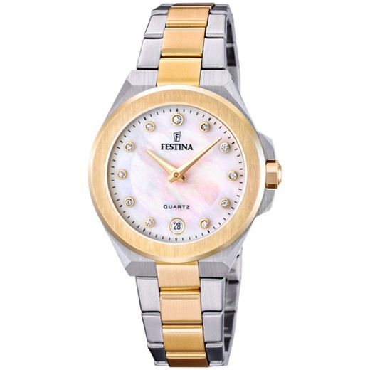 Montre Femme Festina F20702/1 Acier Doré Bicolore