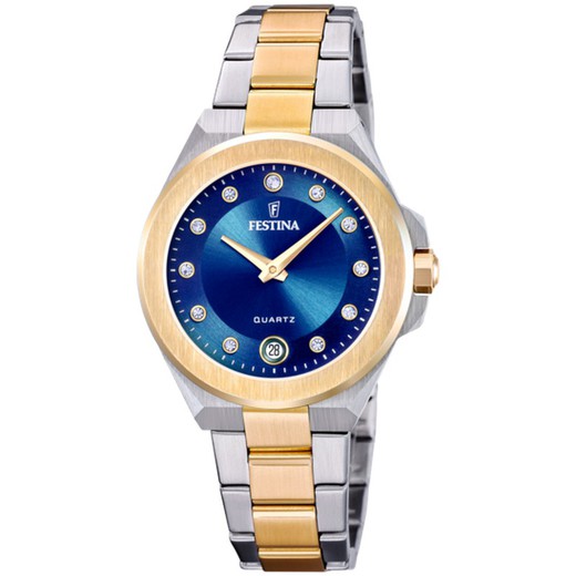 Reloj Festina Mujer F20702/3 Acero Bicolor Dorado