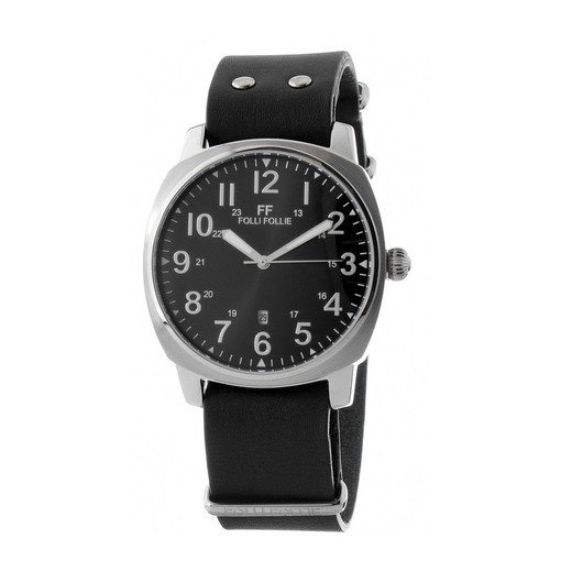 Reloj Folli Follie Hombre WF14T001SDNN Cuero Negro