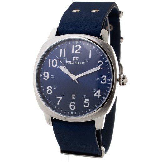 Reloj Folli Follie Hombre WT14T0015DV Cuero Azul