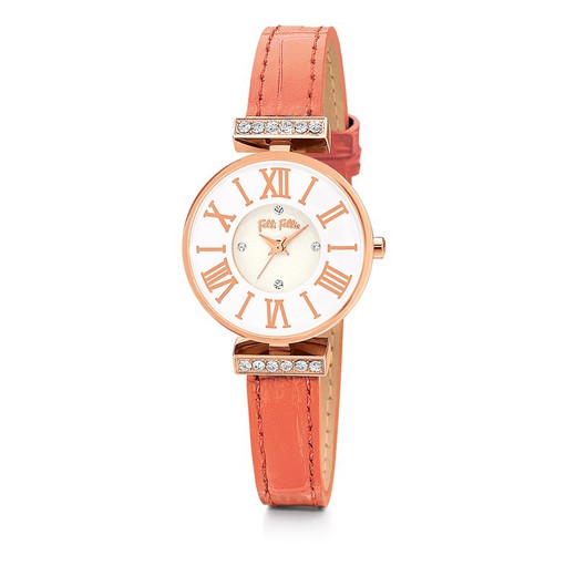 Reloj Folli Follie Mujer WF13B014SSW Piel Naranja