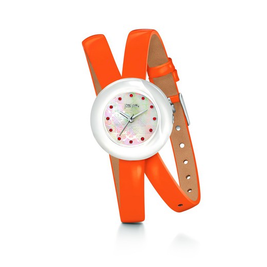 Reloj Folli Follie Mujer WF13F030SSO Piel Naranja