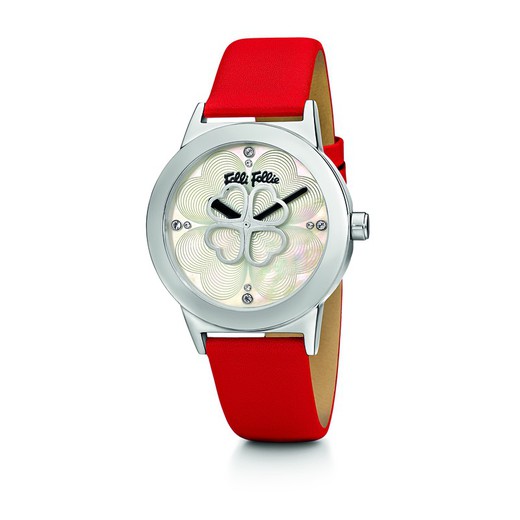 Reloj Folli Follie Mujer WF13T040SPWR Piel Rojo