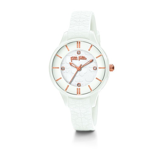 Reloj Folli Follie Mujer WF15P027ZSW Plastico Blanco