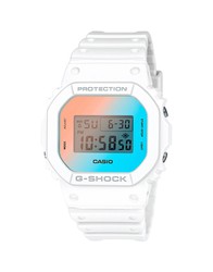 Relógio esportivo branco G-Shock Casio DW-5600TL-7ER