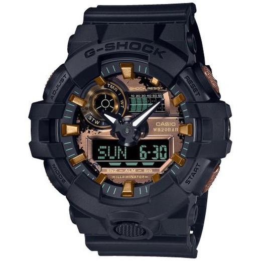Relógio masculino G-Shock GA-700RC-1AER preto esportivo