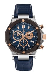 Relógio masculino GC X72025G7S de couro azul