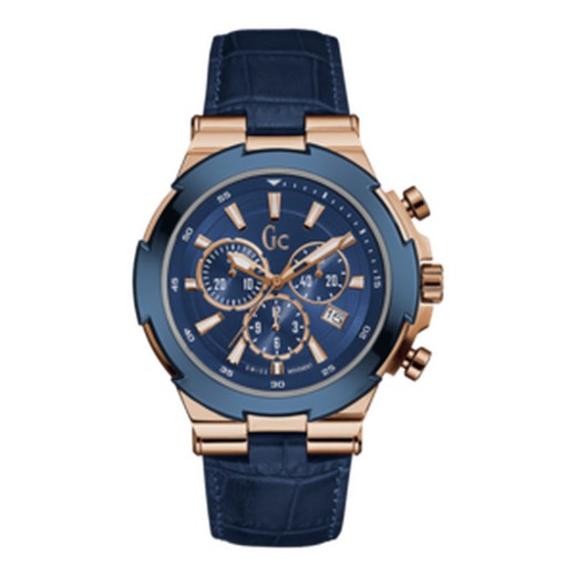 Montre Homme GC Y23006G7 Cuir Bleu