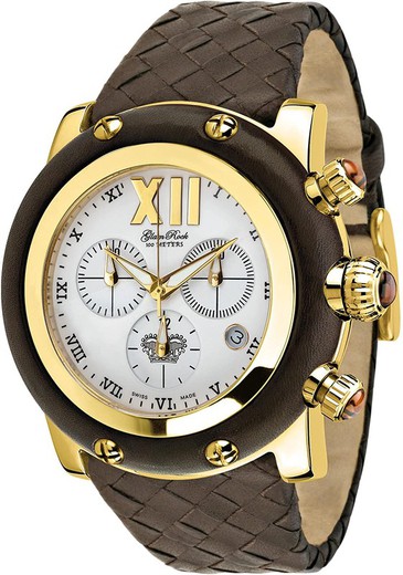 Reloj Glam Rock Hombre GR10170 Cuero Marron